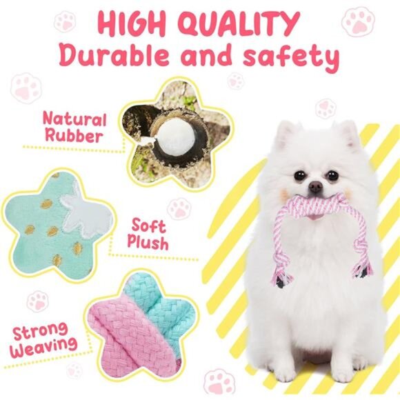 Pink Puppy Toys for Boredom - 23 Pack Puppy Chew Toys for Teething, - Picture 8 of 8